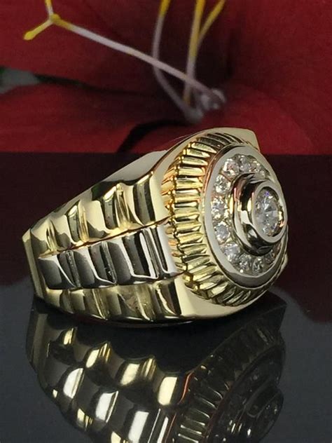 mens rolex pinky rings|Men's 14K White/Yellow Gold Diamond Statement Pinky Ring .